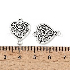 Подвески-шармы в виде полого сердца из сплава в тибетском стиле&nbsp;TIBE-S324-18AS