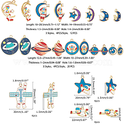 Подвески из сплава эмали 48шт 12 стиля&nbsp;PALLOY-FH0001-78