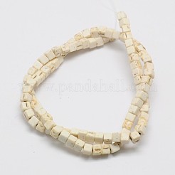 Синтетических нитей бирюзовые бусы TURQ-G108-4x4mm-09