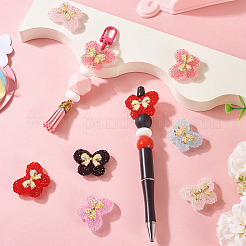 7 шт. 7-х цветные непрозрачные акриловые бусины и бант из сплава&nbsp;SACR-TA0001-52