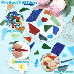 200 г двухцветной многоцветной стеклянной мозаичной плитки&nbsp;MOSA-YW0001-01