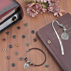 30 шт. натуральные индийские агатовые европейские бусины&nbsp;G-SP0001-01A-01