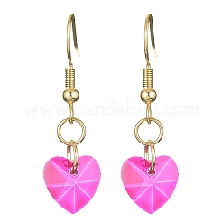 10 пара двухцветных серег с подвесками в виде сердечек из стекла&nbsp;EJEW-JE05354