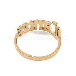 Кольцо-манжета Constellation из нержавеющей стали 304 с ионным покрытием (IP) для женщин&nbsp;RJEW-C097-01G-08