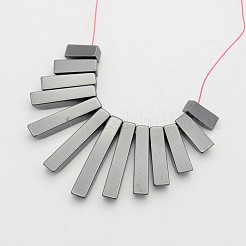 Прямоугольные немагнитные синтетические гематитовые бусины нити&nbsp;G-D619-05