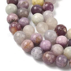 Натуральный лепидолит / пурпурный слюдяный камень бисер пряди&nbsp;LS-G-F591-28-8mm