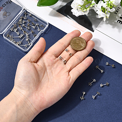 30 шт. фурнитура для сережек-гвоздиков из прозрачного кубического циркония&nbsp;EJEW-BBC0006-06C