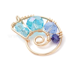 3 шт. подвески из стеклянных бусин в форме раковины&nbsp;PALLOY-TA00362