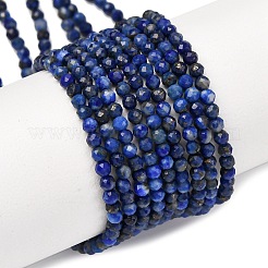 Нитки бусины из натурального ляписа-лазури&nbsp;LS-G-E351-09