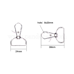Сплав цинка шарнирных омаров коготь застежки&nbsp;LS-PALLOY-YW0001-02PA