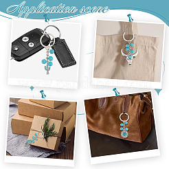 15шт 5 стиля брелоков из железа и сплава&nbsp;KEYC-GO00015