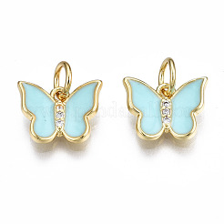 Латунные микро проложить кубического циркония подвески&nbsp;ZIRC-T014-040G-NF