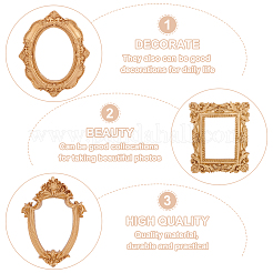 12шт 12 стиля винтажная рамка для фотографий из смолы&nbsp;AJEW-AN0007-29