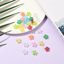 30 шт. гальванизированные прозрачные акриловые бусины&nbsp;MACR-YW0004-05A