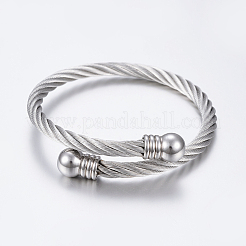 Браслеты-зажимы из нержавеющей стали 304&nbsp;BJEW-G584-38P