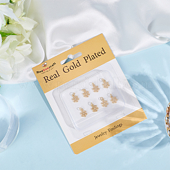 10шт латунные микропаве прозрачные кубические циркониевые подвески&nbsp;KK-BBC0021-57