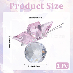 1шт стеклянные хрустальные бабочки для украшения витрины&nbsp;LAMP-CN0001-01C