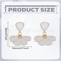 1 пара серег-гвоздиков с эмалевым покрытием из сплава&nbsp;EJEW-LP0003-76