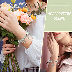 Наборы для самостоятельного изготовления браслетов-цветов с бантом&nbsp;DIY-SC0029-55