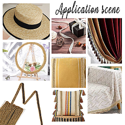 Металлические кружевные ленты из полиэстера&nbsp;OCOR-WH0060-74A