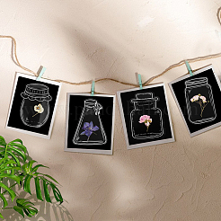 Тема посуды водостойкие самоклеющиеся наборы наклеек для штамповки&nbsp;DIY-WH20014-04C