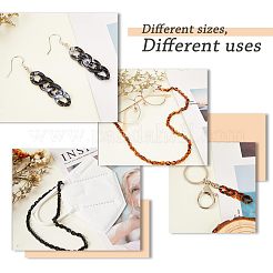 800 шт. 4 стильных прозрачных акриловых соединительных кольца&nbsp;OACR-FH0001-035