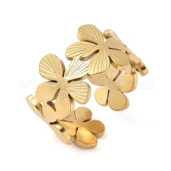 Регулируемые открытые манжеты из нержавеющей стали 304 для женщин&nbsp;LS-RJEW-U060-03A-G