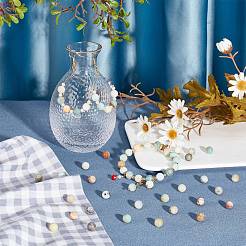 Натуральный цветок амазонитовые бусины пряди&nbsp;G-AR0002-31