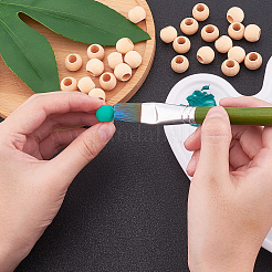 Незаконченная натуральная древесина европейский бисер&nbsp;WOOD-PH0009-04D