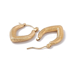 Ионное покрытие (ip) 304 нержавеющая сталь серьги-кольца в форме капли для женщин&nbsp;EJEW-E199-13G