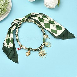 Ожерелья с подвеской в виде цветка солнца и сердца из нержавеющей стали 304&nbsp;LS-NJEW-D344-01G