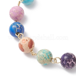 Браслеты из натуральной императорской яшмы&nbsp;BJEW-JB12161