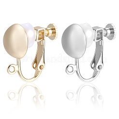 20 шт. 2-х цветный латунный винтовой конвертер для сережек-клипс&nbsp;KK-BBC0019-58