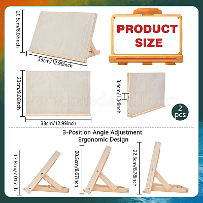 Деревянная настольная подставка-мольберт&nbsp;AJEW-WH0752-060-1