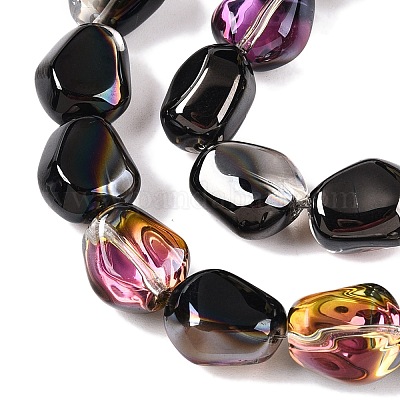 Стеклянные бусины с гальваническим покрытием &nbsp;EGLA-T021-08A-1