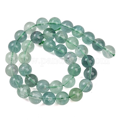 Естественный зеленый флюорит бисер нитей&nbsp;G-K340-A03-10mm-01-1