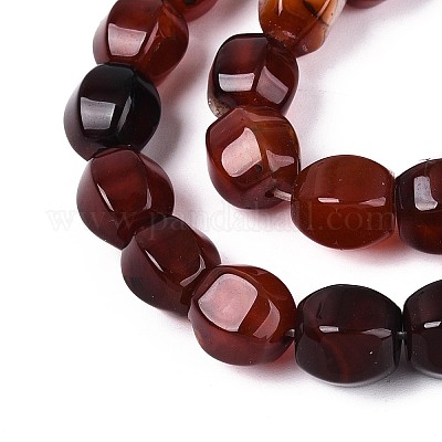 Окрашенные естественный агат бисер пряди&nbsp;G-T144-50A-03-1