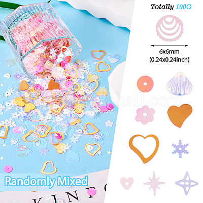 100 г пластиковых пайеток&nbsp;PVC-TA0001-04D-1