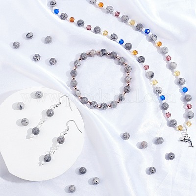 Натуральный камень-карта / камень пикассо / нити из бисера пикассо&nbsp;G-AR0002-17-1