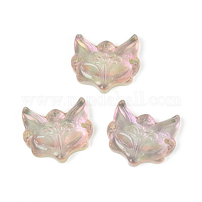 Подвески-соединители из прозрачного стекла с гальваническим покрытием&nbsp;EGLA-N053-02C-1