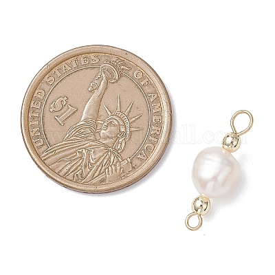 Подвески-фигурки из натурального пресноводного жемчуга с синтетическим немагнитным гематитом в форме картофеля PALLOY-JF04713-1