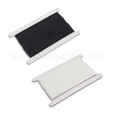 5м 2-цветные полиэстеровые нескользящие силиконовые эластичные захватные ленты для шитья одежды&nbsp;SRIB-GF0001-46-1