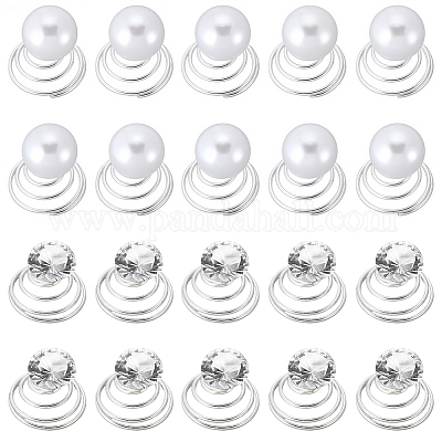 40 шт. 2 стиля спиральные шпильки для волос&nbsp;OHAR-SP0001-10A-1