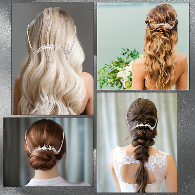 Сплавочная гребенка со стразами для волос &nbsp;MRMJ-WH2007-031P-1