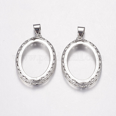 Латунные подвески кабошон с открытой спиной&nbsp;LS-KK-K196-18P-1