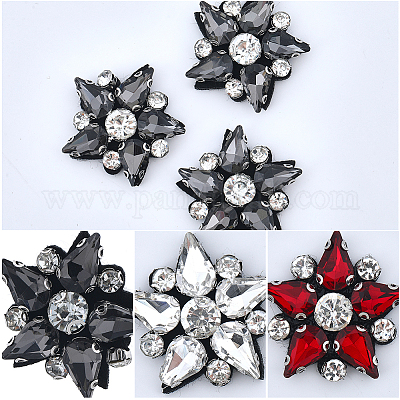 9 шт. аппликации в виде звезд 3 цветов&nbsp;PATC-GF0001-40-1