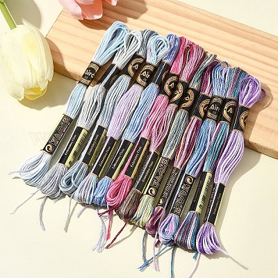 6-слойная полиэфирная нить для вышивания&nbsp;OCOR-FZ0001-01H-1