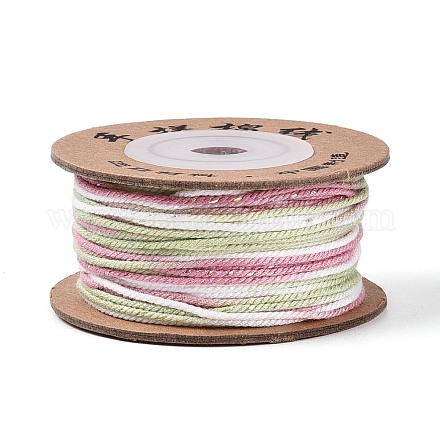 30 м окрашенный сегментный хлопковый шнур для макраме&nbsp;OCOR-T018-01R-1