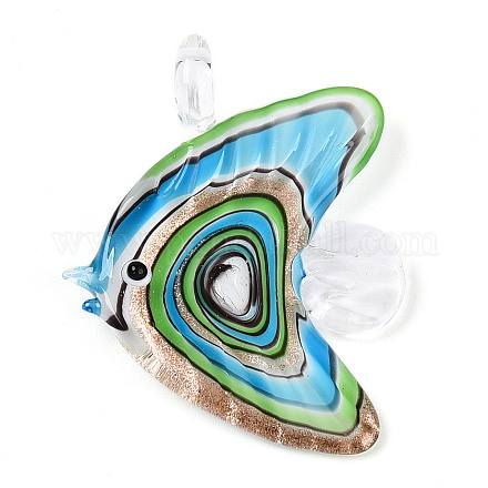 Ручной золотой песок Lampwork большие кулоны&nbsp;LS-LAMP-T023-06E-1