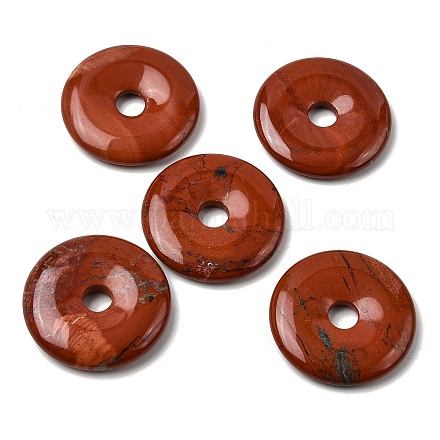 Пончик / пи диск из натурального камня подвески&nbsp;G-L234-40mm-04-1